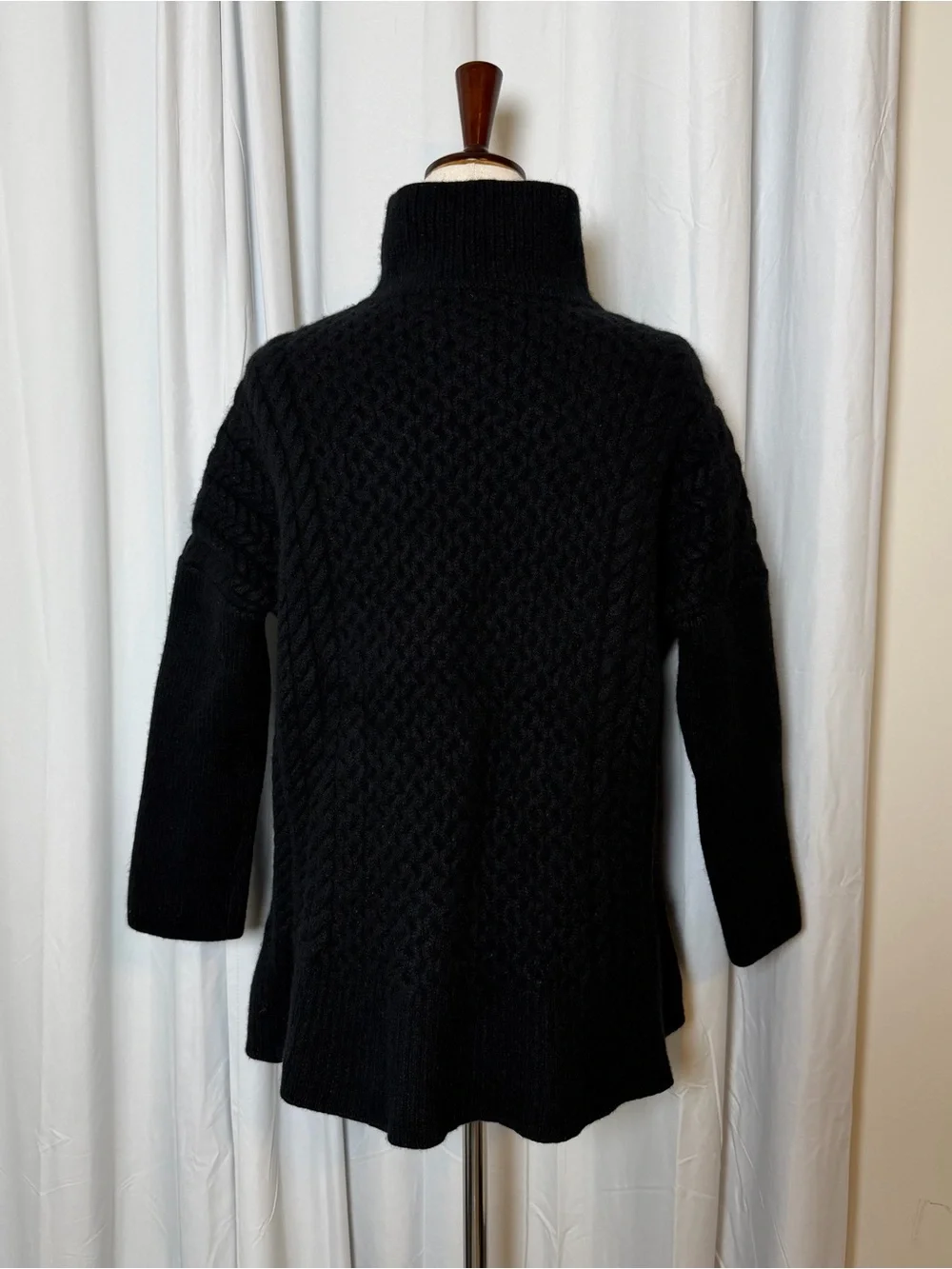 AYR Le Square Black Merino Wool Sweater Small